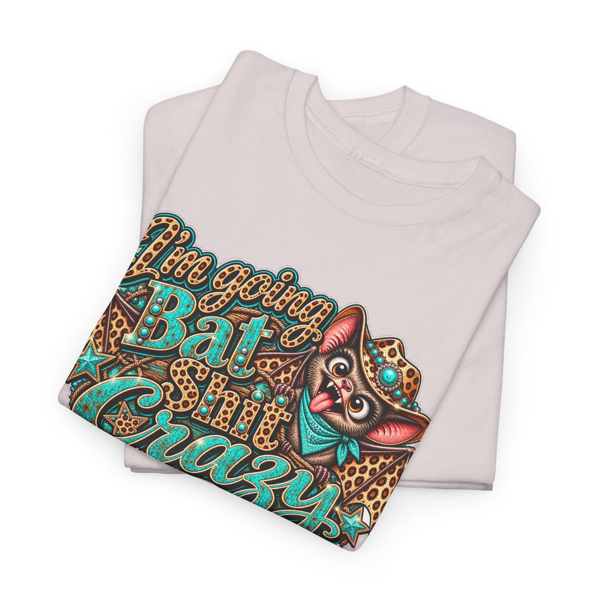 Live Unapologetically Bat Shit Crazy T‑Shirt — Vintage Bat Graphic Tee