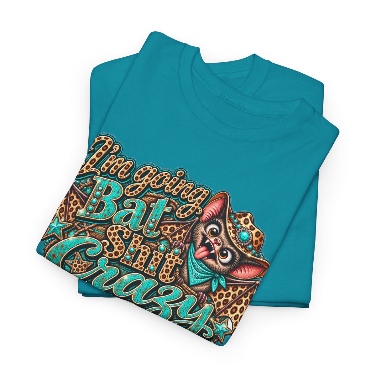 Live Unapologetically Bat Shit Crazy T‑Shirt — Vintage Bat Graphic Tee