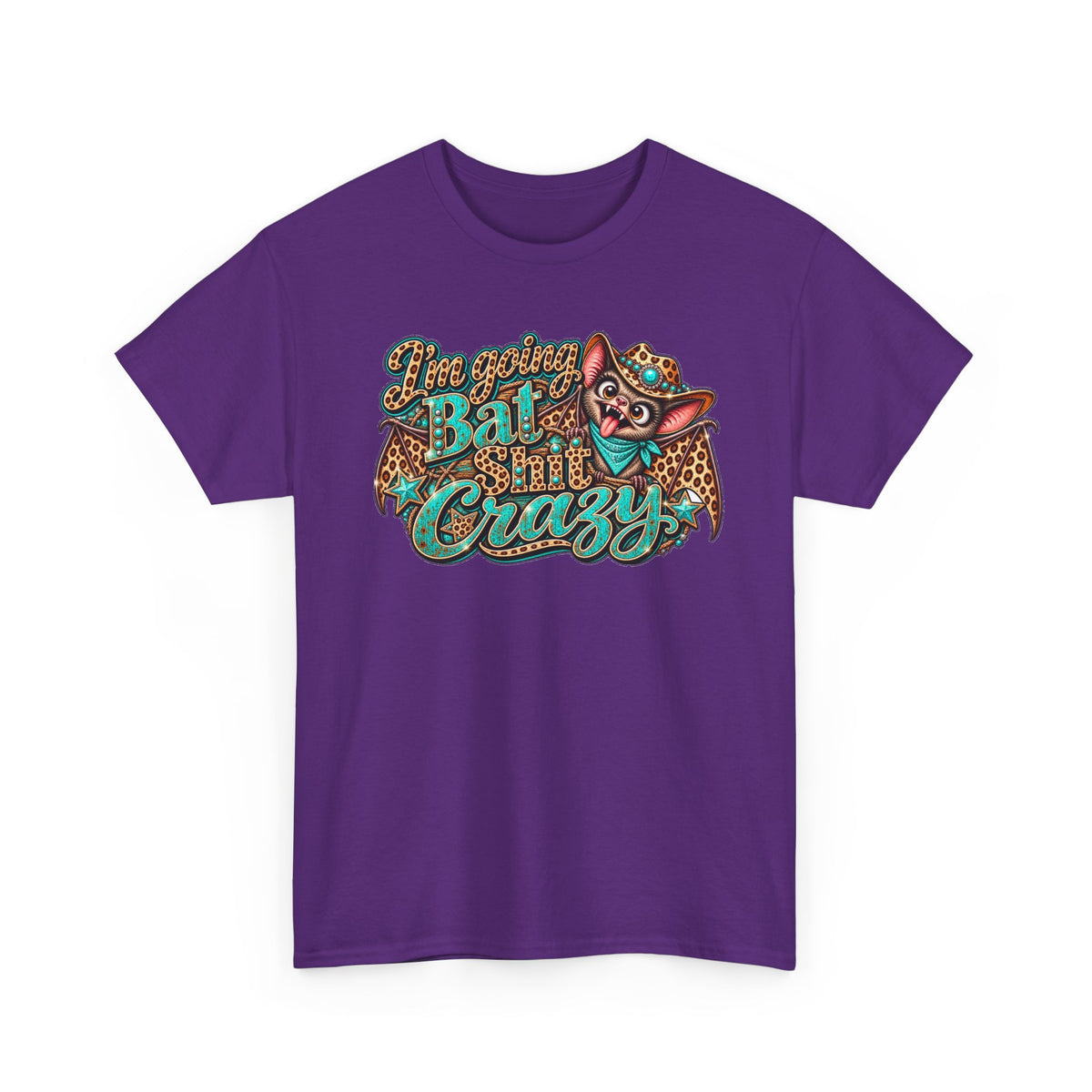 Live Unapologetically Bat Shit Crazy T‑Shirt — Vintage Bat Graphic Tee