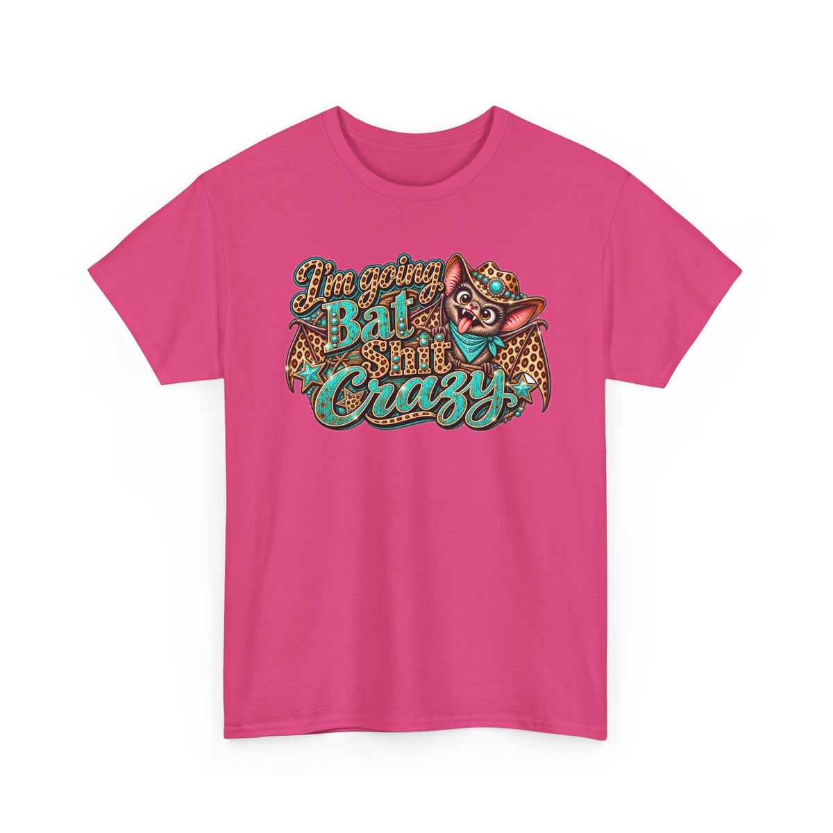 Live Unapologetically Bat Shit Crazy T‑Shirt — Vintage Bat Graphic Tee