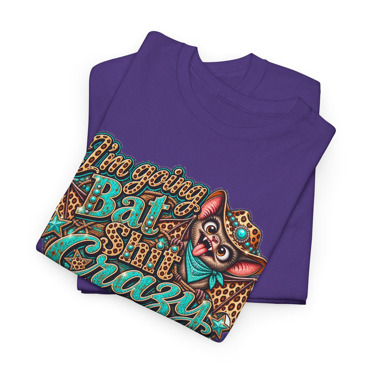 Live Unapologetically Bat Shit Crazy T‑Shirt — Vintage Bat Graphic Tee