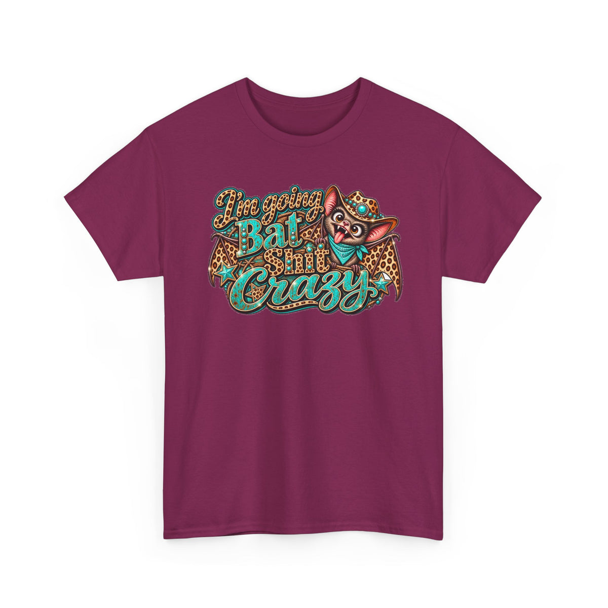 Live Unapologetically Bat Shit Crazy T‑Shirt — Vintage Bat Graphic Tee
