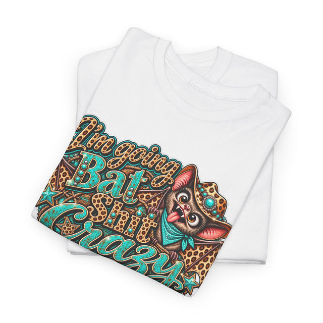 Live Unapologetically Bat Shit Crazy T‑Shirt — Vintage Bat Graphic Tee