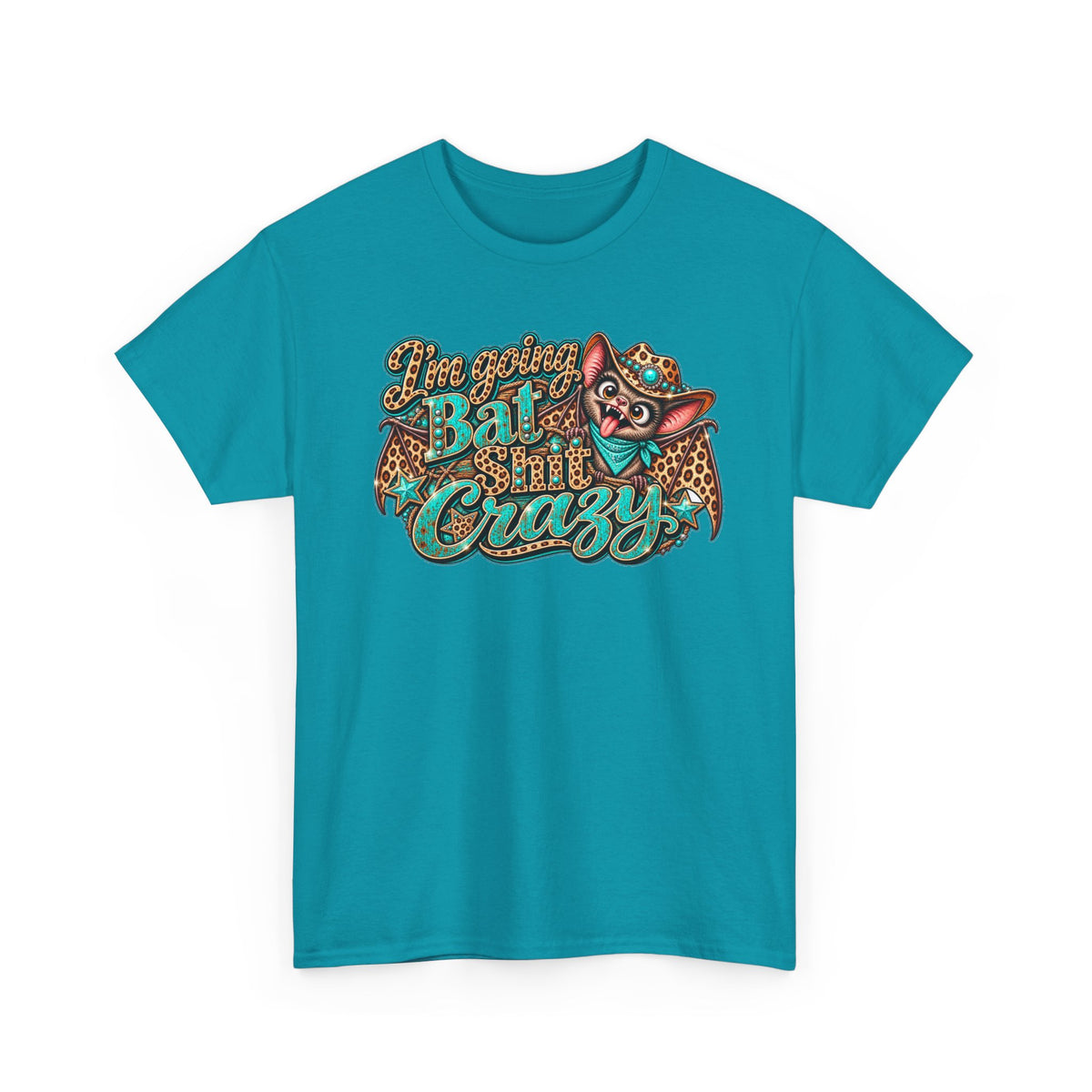 Live Unapologetically Bat Shit Crazy T‑Shirt — Vintage Bat Graphic Tee