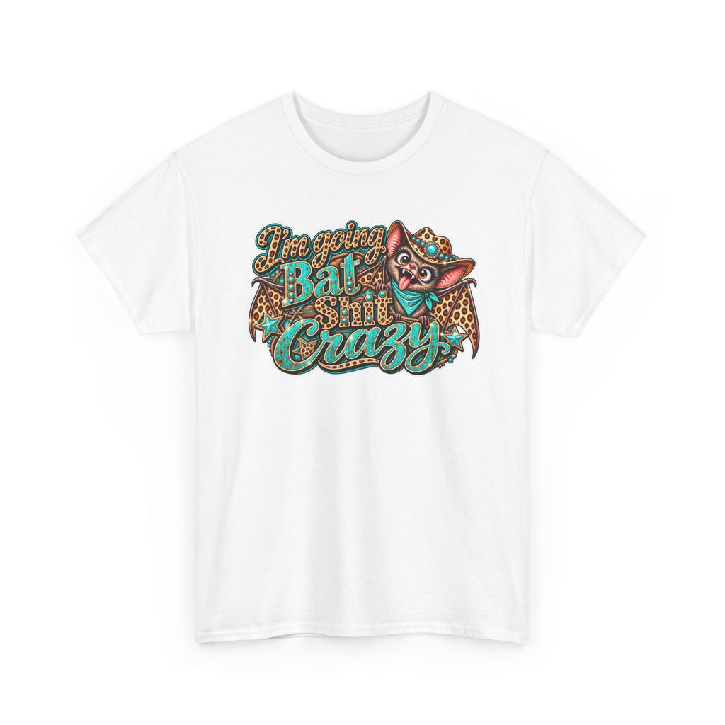 Live Unapologetically Bat Shit Crazy T‑Shirt — Vintage Bat Graphic Tee