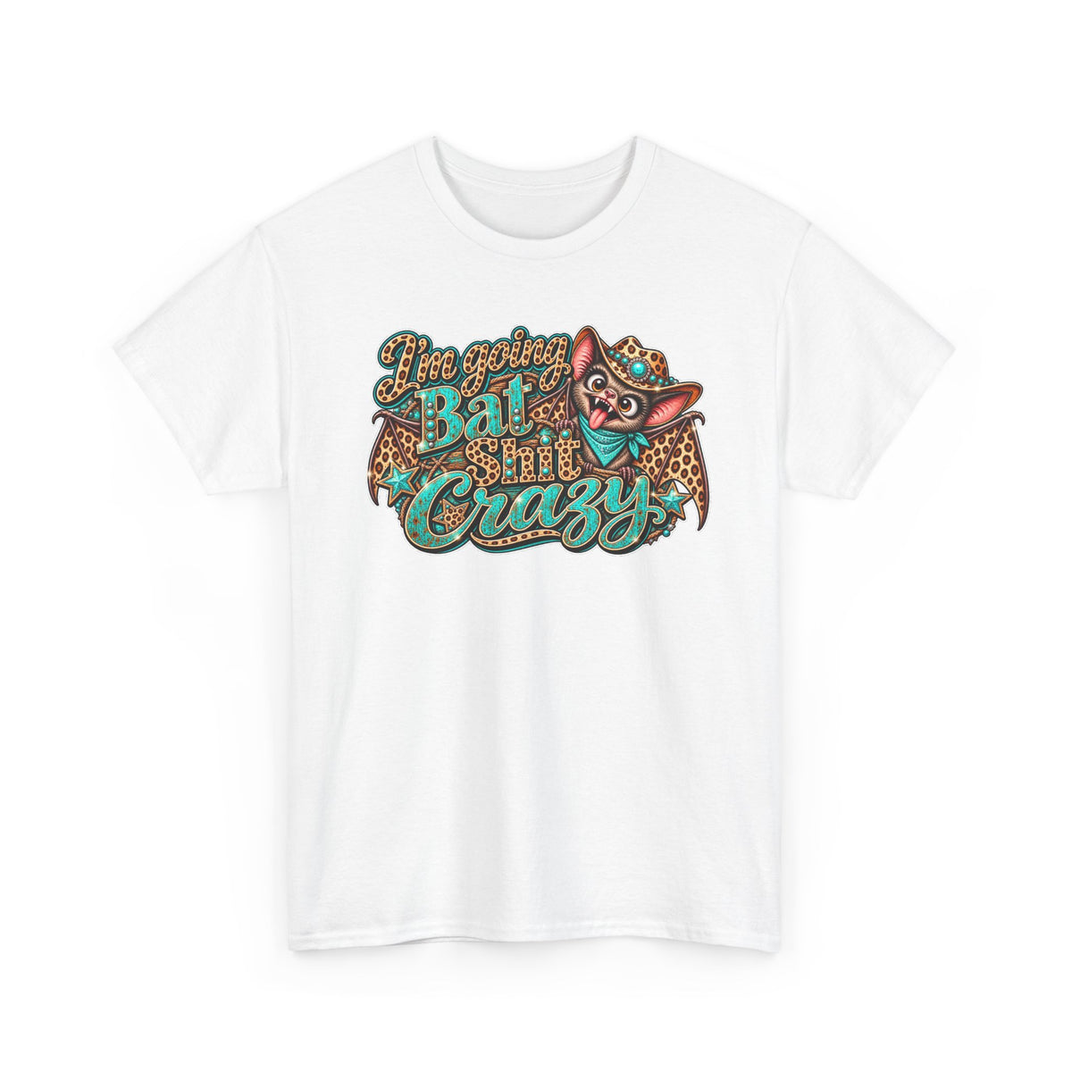 Live Unapologetically Bat Shit Crazy T‑Shirt — Vintage Bat Graphic Tee