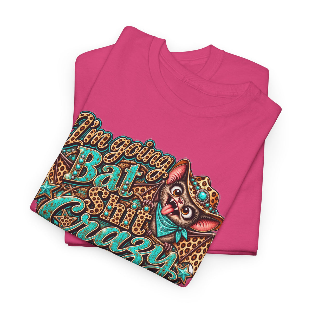 Live Unapologetically Bat Shit Crazy T‑Shirt — Vintage Bat Graphic Tee