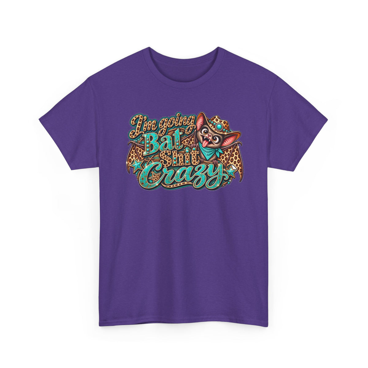 Live Unapologetically Bat Shit Crazy T‑Shirt — Vintage Bat Graphic Tee