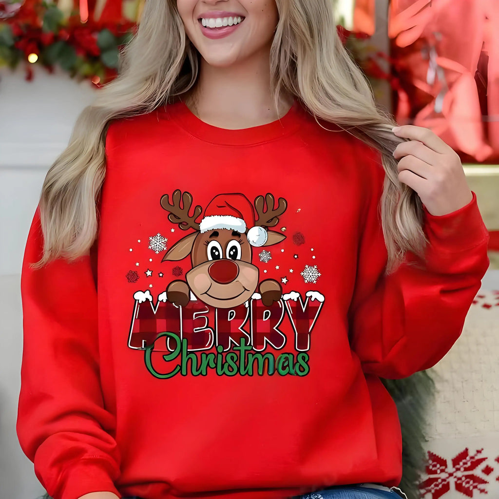 Merry & Cozy Reindeer Christmas Sweatshirt