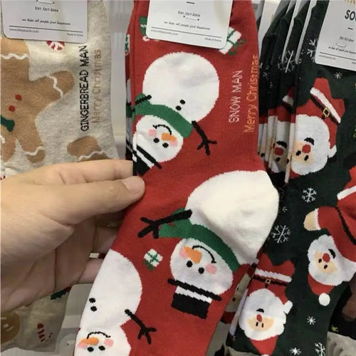 Merry & Bright Christmas Crew Socks – Festive Holiday Prints