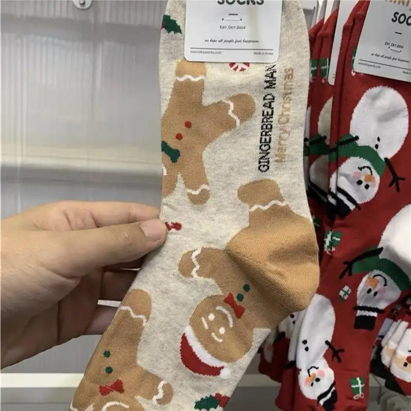 Merry & Bright Christmas Crew Socks – Festive Holiday Prints
