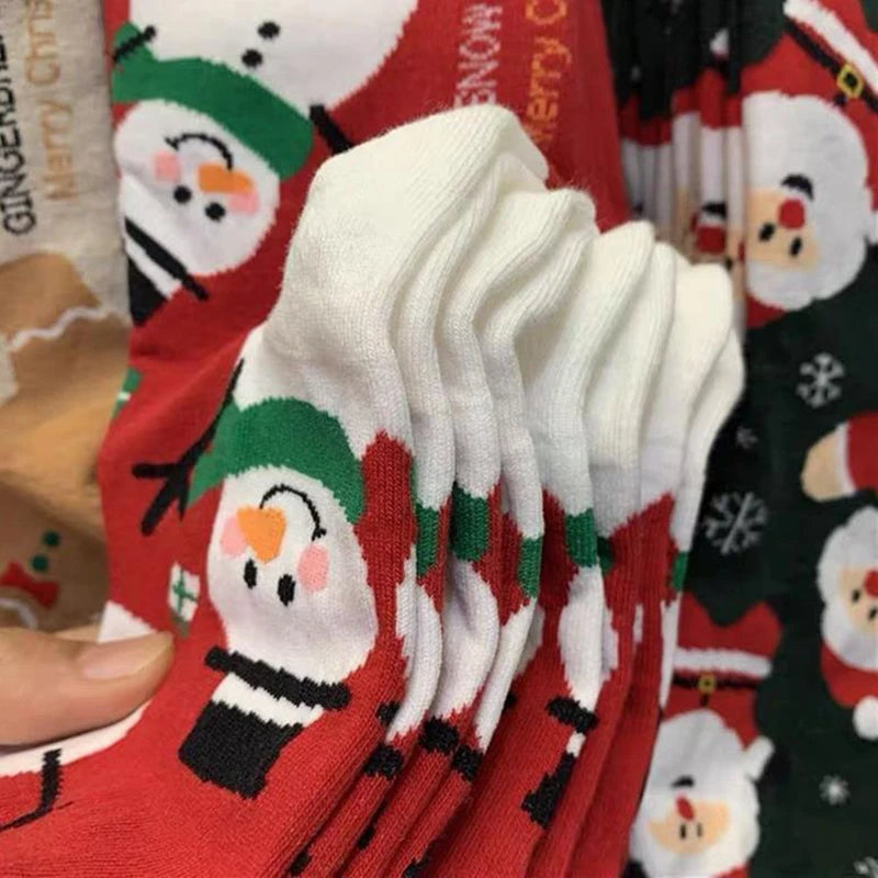 Merry & Bright Christmas Crew Socks – Festive Holiday Prints